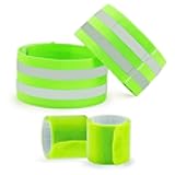 Ubrand 4 PCS Reflective Bands for Wrist, Arm, Ankle,Leg. High Visibility Reflective Bands, Safety Reflector Tape Straps, High Visibility Reflective Gear for Night Running, Cycling, Walking