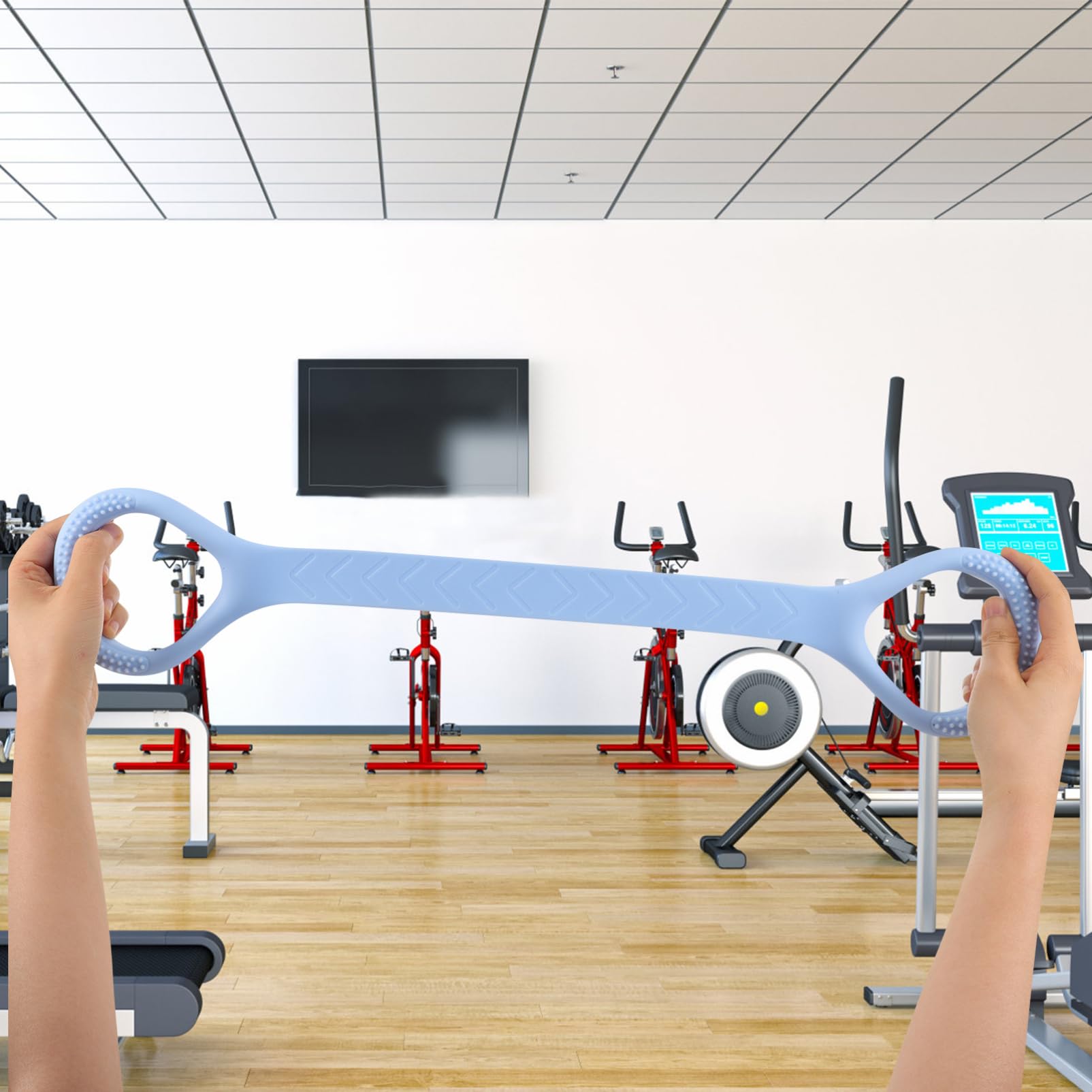 BESPORTBLE Figura 8 Tensor Bandas De Resistencia Bandas De Pilates Banda Elástica Trasera Banda Elástica De Fitness Yoga Bandas De Asistencia para Levantarse Gel De Sílice Sky-Blue