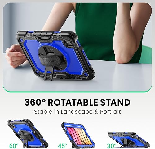 Miniatura 12 de SEYMAC Funda para iPad de 9ª/8ª/7ª generación de 10.2" 2021-2019, funda protectora resistente a prueba de golpes con protector de pantalla, soporte