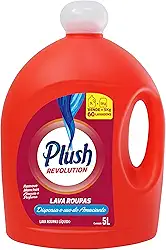 Plush Lava Roupas Líquido + Amaciante Plush Revolution 5 Litros Vermelho