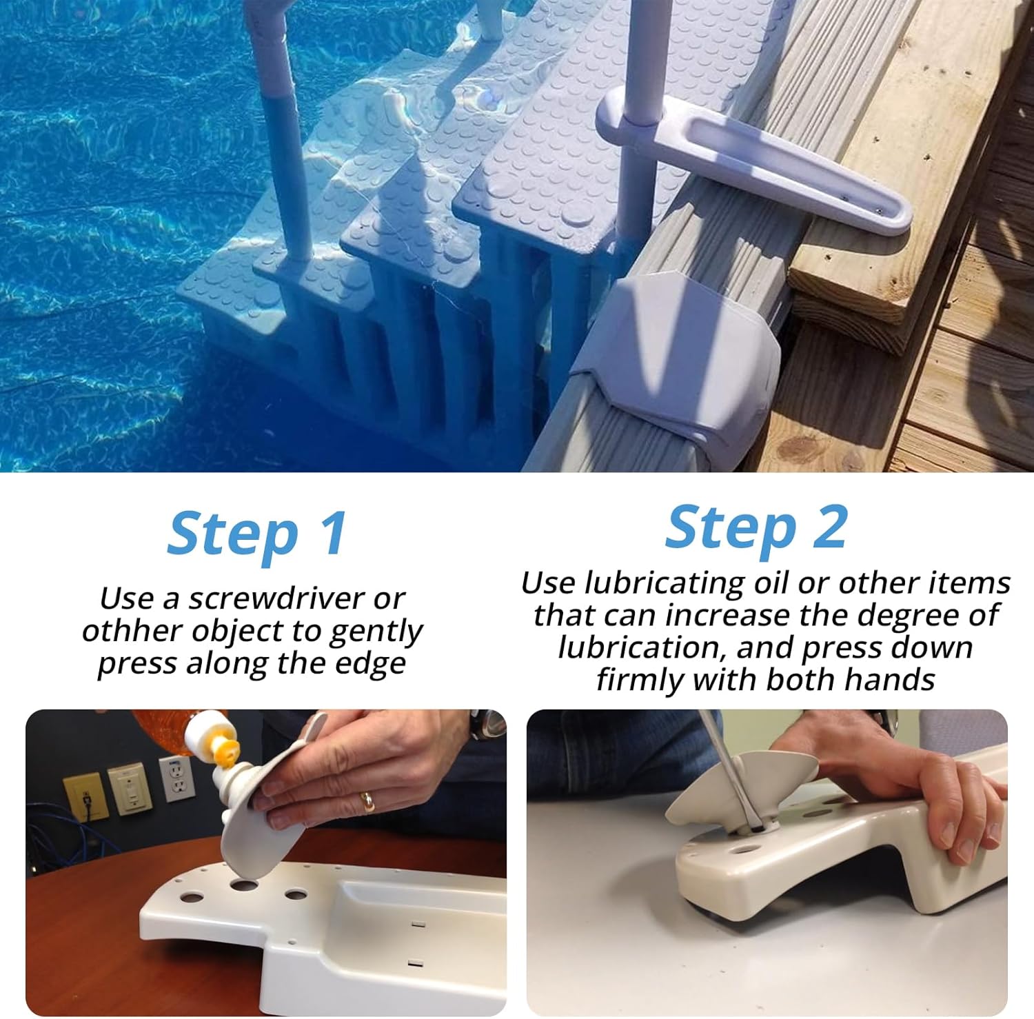 Replacement Step Cups for Innovaplas Above Ground Swimming Pool Steps-4 Pack
