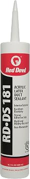 Red Devil 0846DS RD-DS 181 Acrylic Latex Duct Sealant, 10.1 oz, Gray, 1 Pack