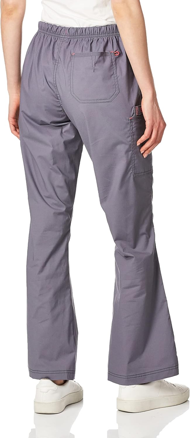 WonderWink Womens Grace Flare Leg Cargo PantMedical Scrubs Pants - Image 3