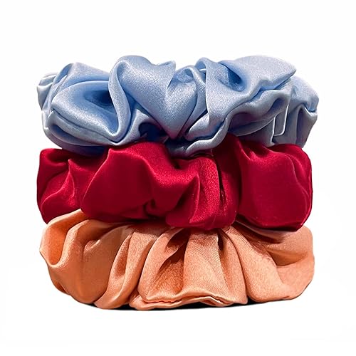 Miniatura 6 de Suncdelv Seda, coleteros 100% seda para el cabello, lazos para el cabello de 22 momme para antiarrugas y roturas, accesorios naturales para el