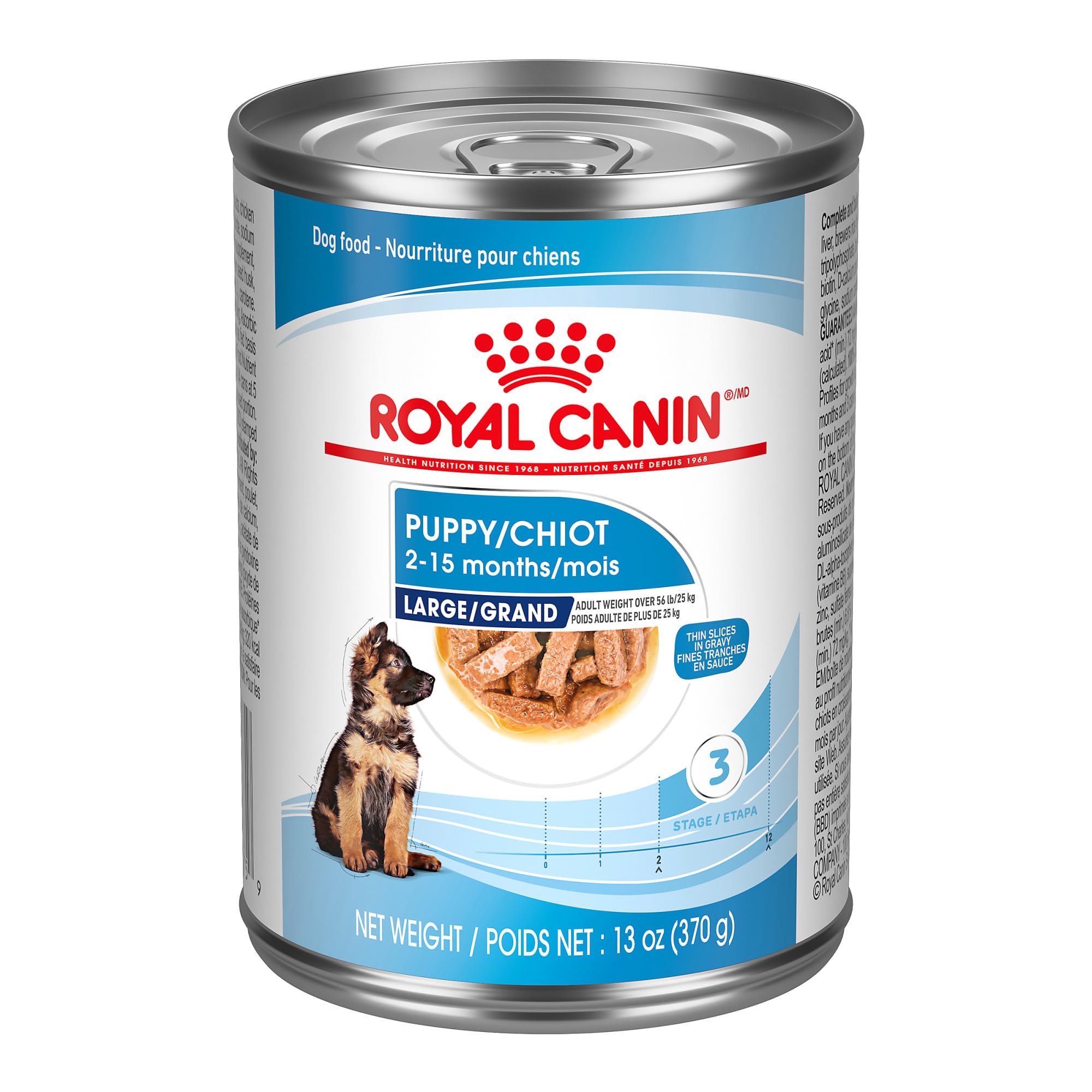 Royal Canin Size Health Nutrition Large Puppy Thin Slices in Gravy Wet Dog Food, 13 oz can (12-Count)