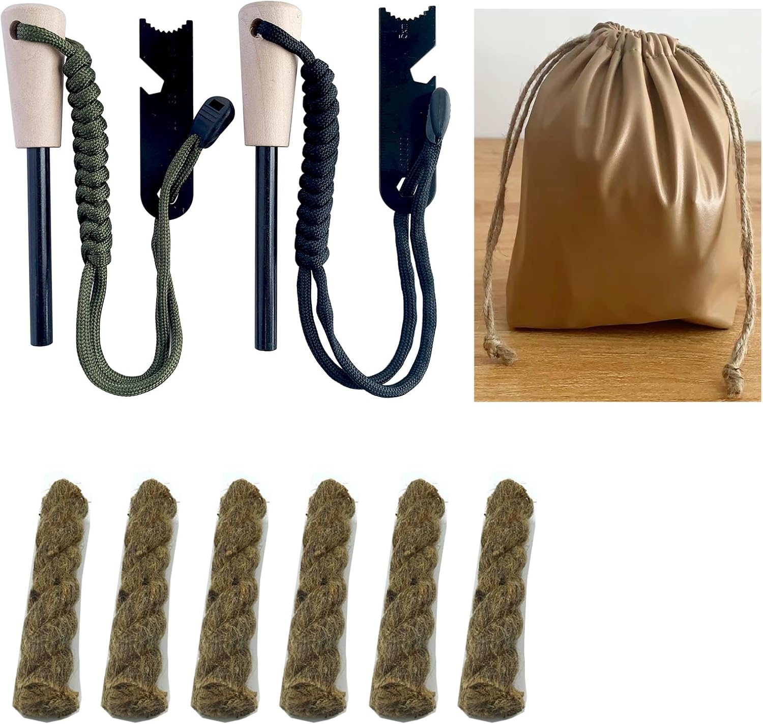 Amazon.com: Camping Emergency Fire Starters Kit, Flint and Steel ...