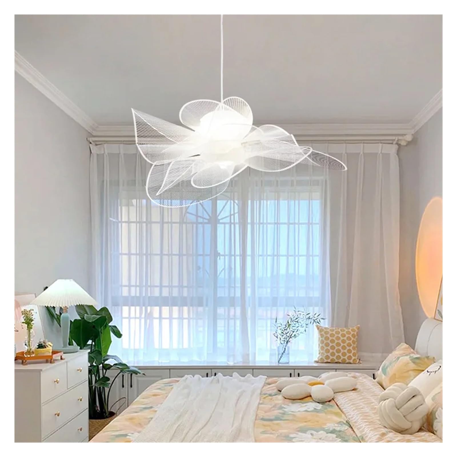 Lampe Suspendue LED Papillon 72cm Moderne pour Salon et Chambre fy-83