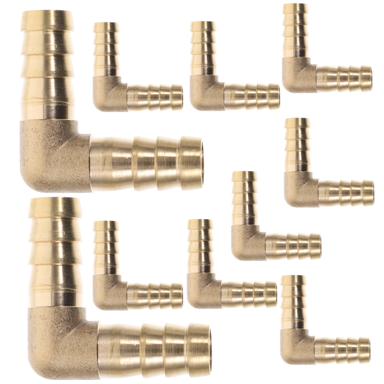 Accesorios Pex 1/2 Codo 90° de Cobre 10 Piezas Amarillo | Conexión Rápida y Desmontaje Sencillo, Prevención de Fugas, para Latiguillos de Fontanería y Gas