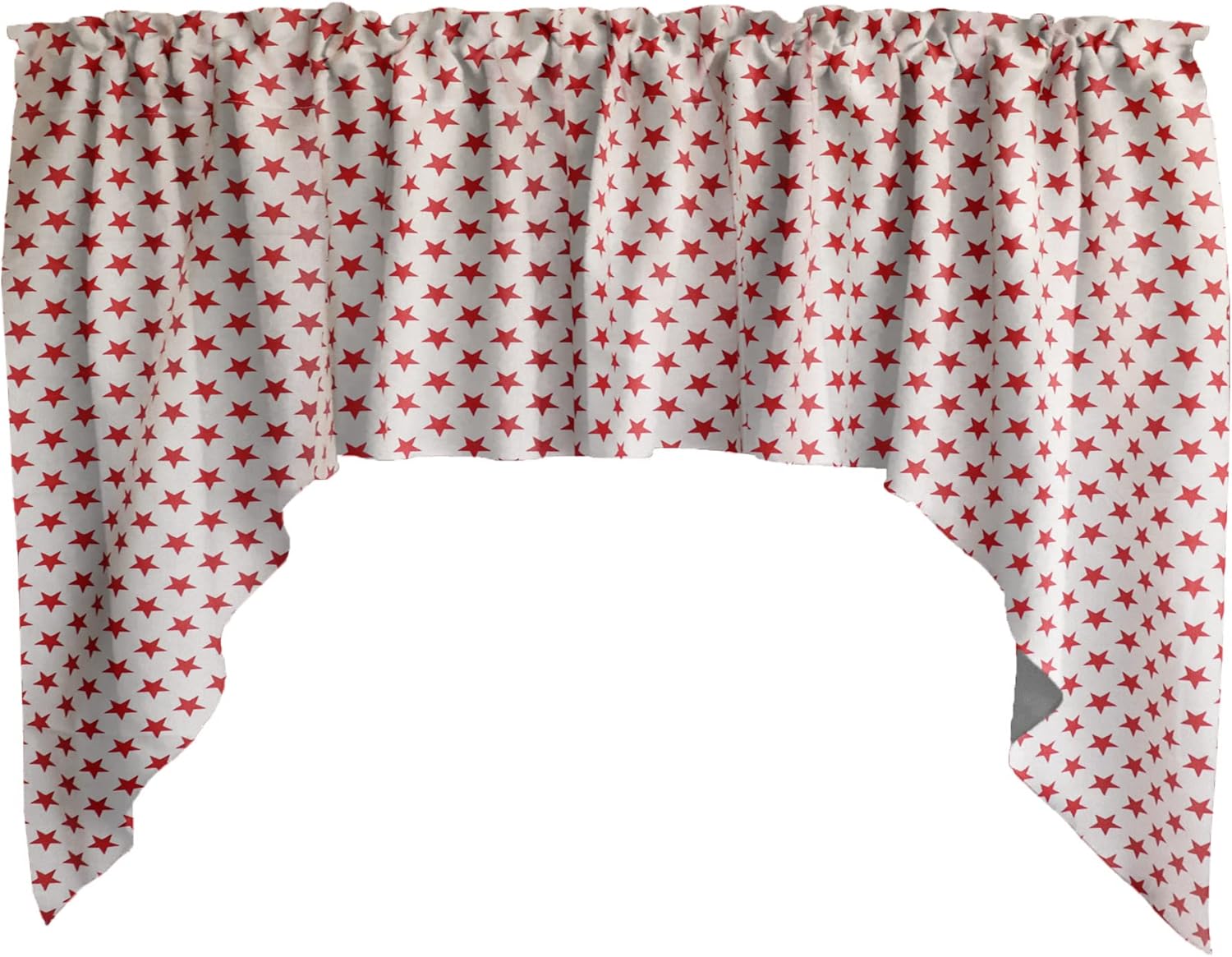 Zen Creative Designs Stars Patriotic Print Swag Cotton Window Valance Independence Day Home Décor Bedroom Nursery Kitchen Window (Navy)