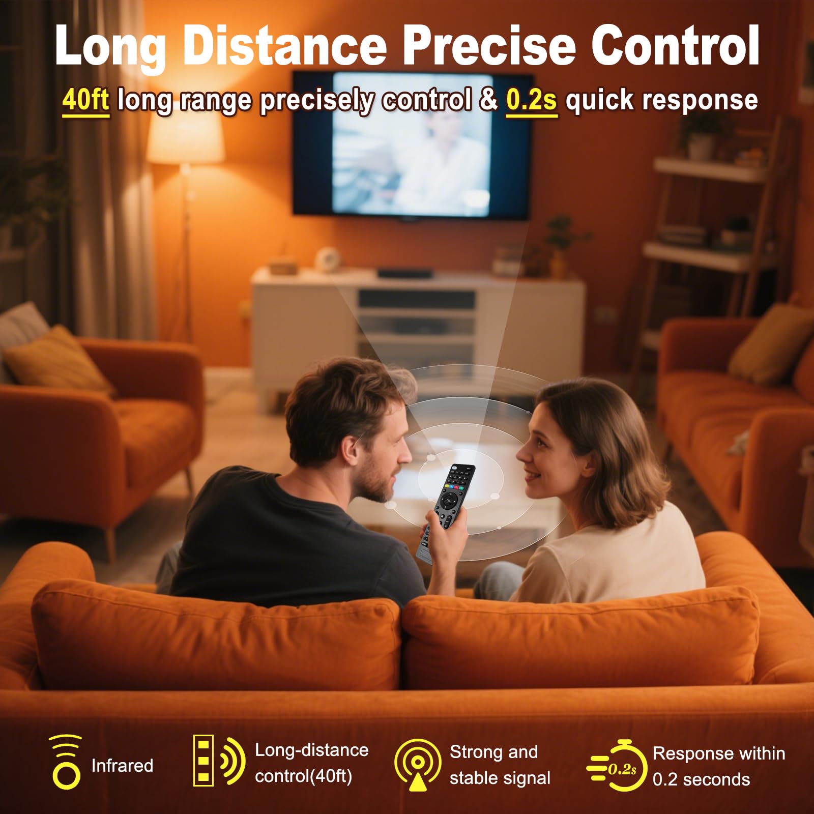 2 telecomandi universali per TV compatibili con Samsung, LG, Vizio, TCL, Hisense, Sony, Philips, Sharp e altre marche di Smart TV, lettori streaming, Sound Bar Audio e lettori DVD/Blu-ray