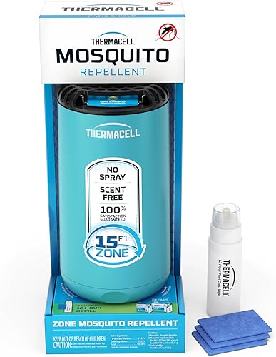 Thermacell Patio Shield Mosquito Repeller Highly Effective Mosquito Repellent for Patio No Candles or Flames DEET-Free Scent-Free Bug Spray Thermacell Patio Shield Mosquito Repeller Highly Effective Mosquito Repellent for Patio No Candles or Flames DEET-Free Scent-Free Bug Spray