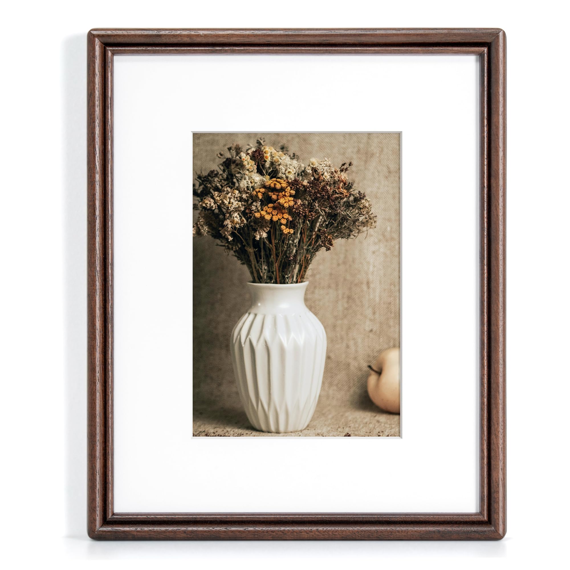 8x10 Picture Frame, Natural Solid Walnut Wood Photo Frame|HD-Tempered Glass — image 1