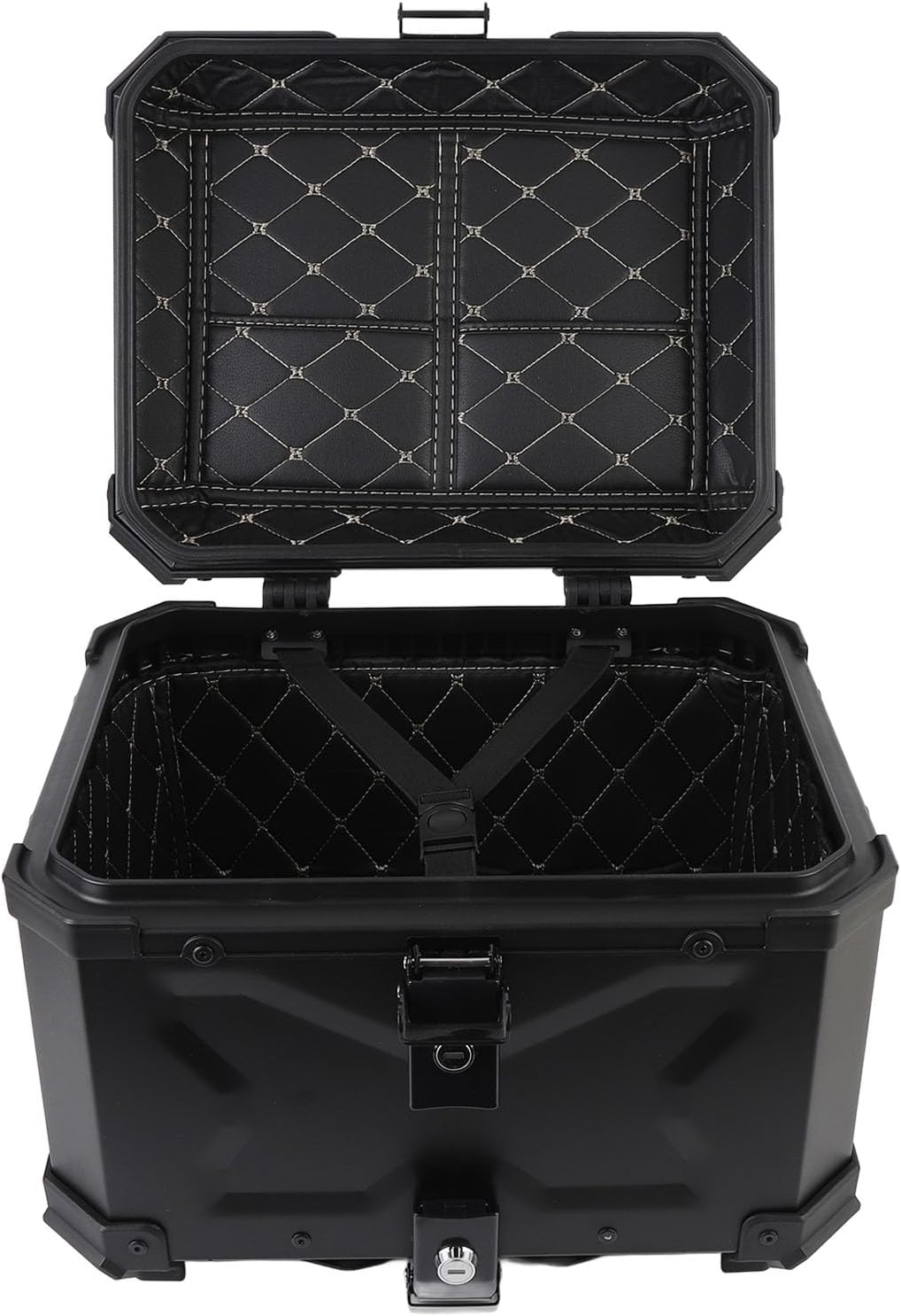 aqxreight Top Case 45L Rear Top Box Tail Luggage Storage Case with Security Lock Any Adventure Alloy CaseMotorcycle TrunkMotorcycle Tail BoxMotorcycle