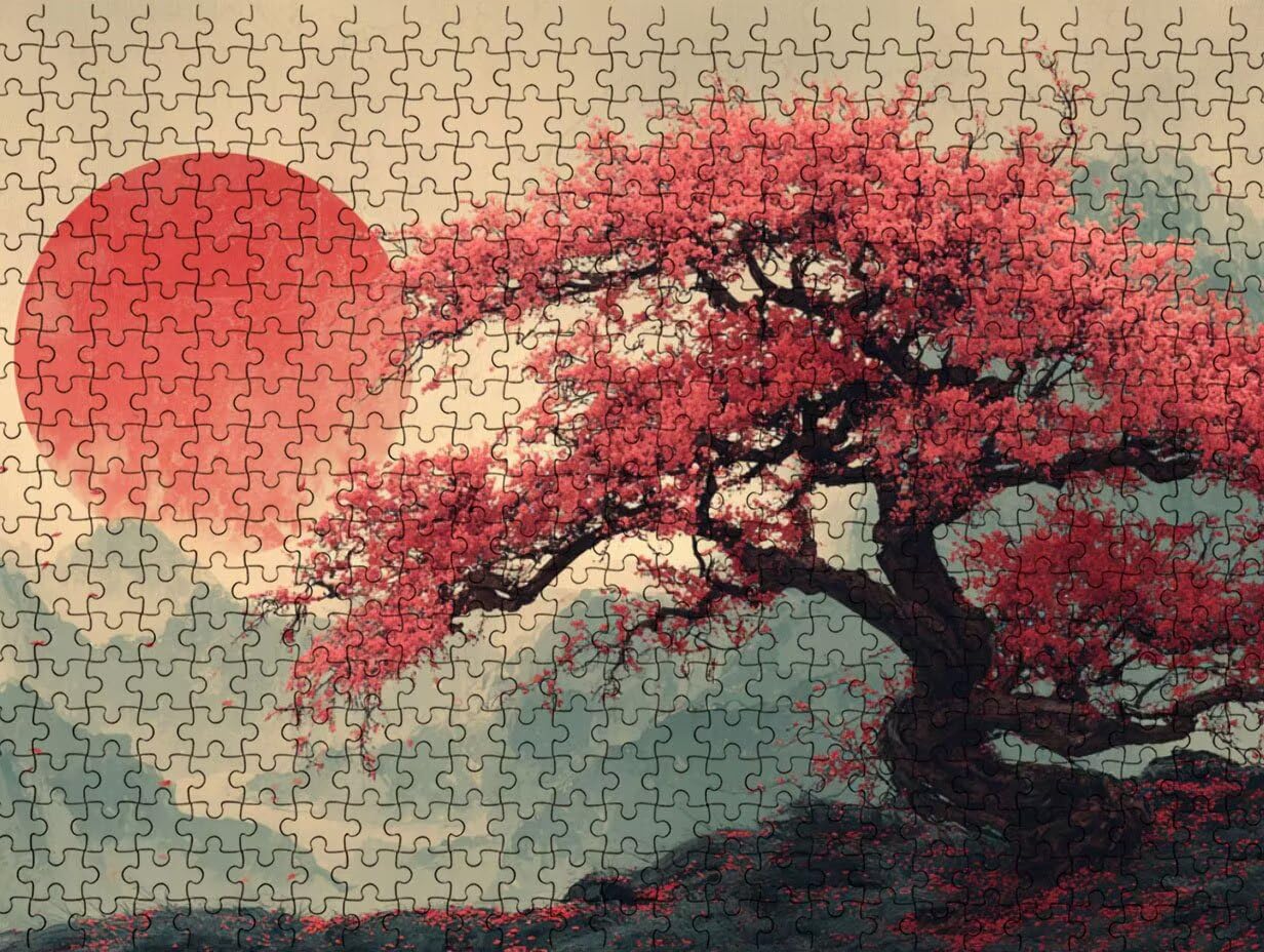 Puzzle per Adulti 5000, Luna Rossa, legno Classico Puzzles LDYQS6-205 | Sfida Impossibile, Divertente Stimolante Puzzles per La Famiglia, Decorativo Murale Unica, Regalo per Amanti dei Puzzle