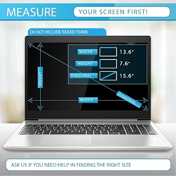 Privacy Screen Filter compatible with 15.6 Inches Laptop, Anti-Glare and Anti Blue Light Screen Protector