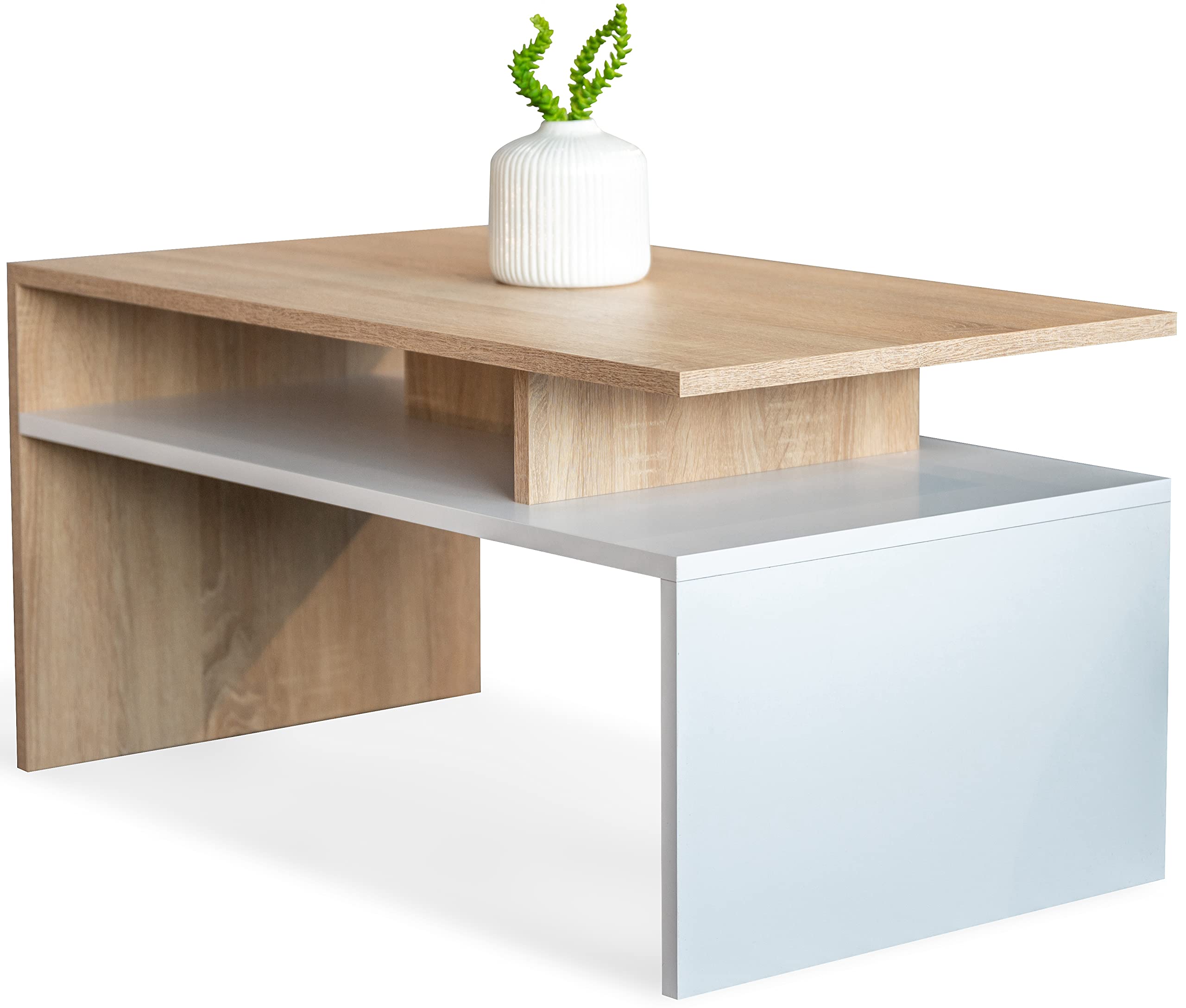 Tavolino Da Salotto In Stile Cemento Lucido - Design Moderno E Minimalista Per Il Soggiorno