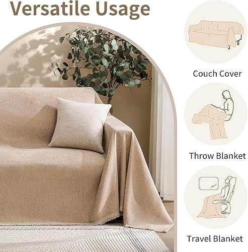 Miniatura 3 de Juego de 2 fundas de sofá modulares para sofás en forma de L, protector de muebles lavable para mascotas, manta de felpilla para sofá de 2 a 3