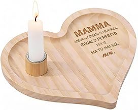Photect Mum Gift Ideas Christmas Gift Ideas for Mom Heart Shaped Tray with Candles and Candle Holders Original Home Decoration for Birthday Christmas Birthday Stepmother Grandma