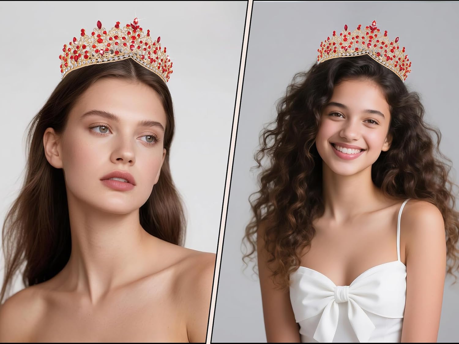 Kamirola Crystal Tiaras and Crowns for Women, Bride Royal Queen Headband Princess Crowns for Birthday Prom Pageant Party - Image 8