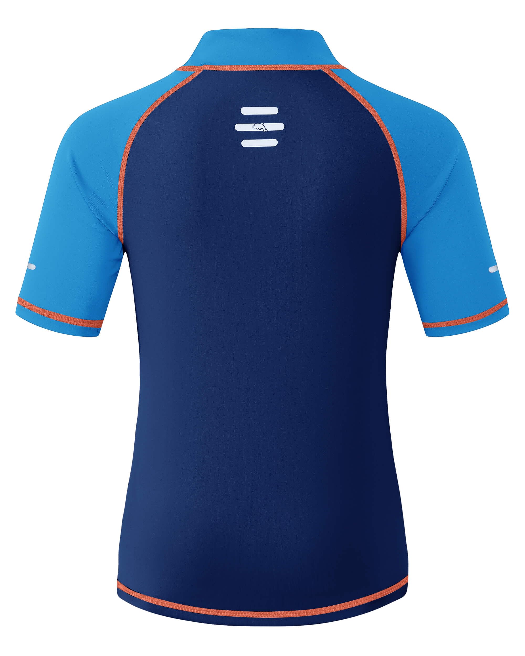 Koszulka Do Pływania dla Dzieci z Krótkim Rękawem UPF 50+ Rash Guard z Odblaskowymi Paskami, Szybkoschnąca, Ochrona UV dla Chłopców i Dziewczynek, Rozmiary 5–15 Lat