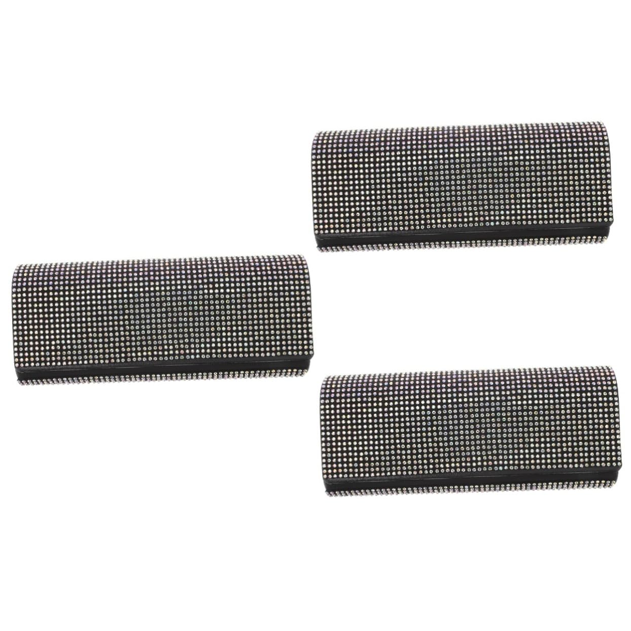 iplusmile 3pezzi Portaocchiali Da Sole Per Auto Con Design Strass Scintillanti Accessorio Per Donne Protezione Occhiali Contro Graffi Per Auto Camion e Rv