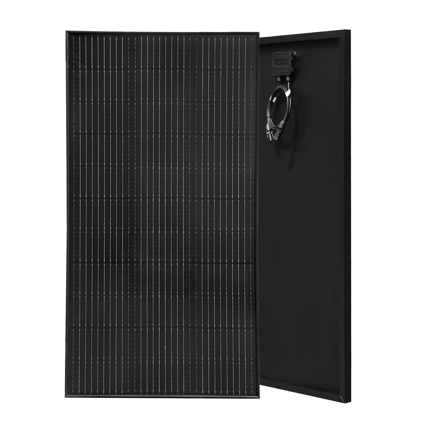 105W Solarpanel 12V, 105 Watt Solarmodul Solar Panel Wohnmobil | Full Black Monokristallines Photovoltaik Panel für Boot, Wohnwagen, Dach, Auto, Balkon Pv Module,
