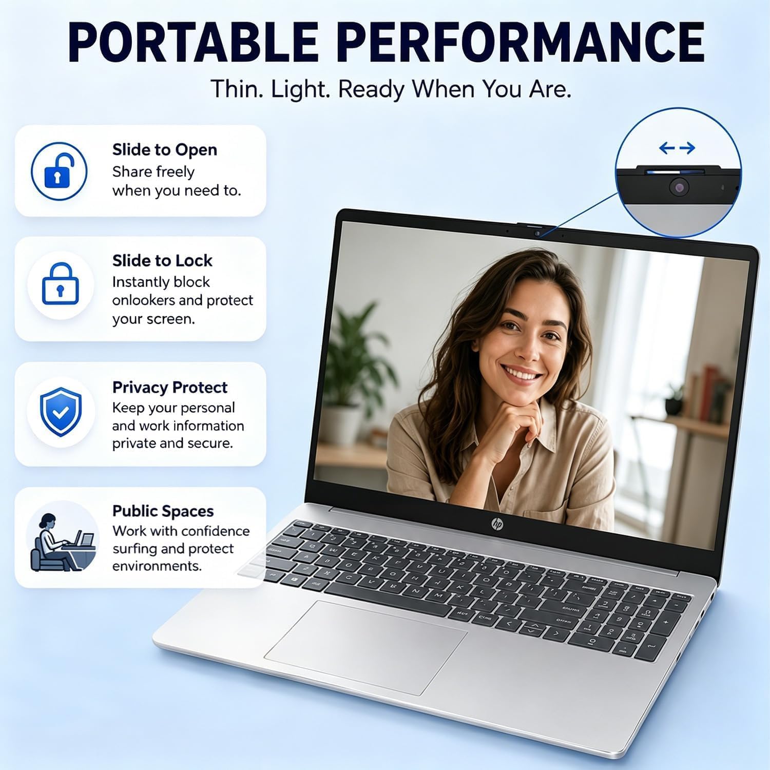 HP Business Laptop • 15.6" FHD IPS Touchscreen • 10-Core Intel Core 7 Processor (Up to 5.4GHz) • 32GB DDR5 RAM • 1TB SSD • Numeric Keypad • Privacy Shutter Camera • Windows 11 image 7