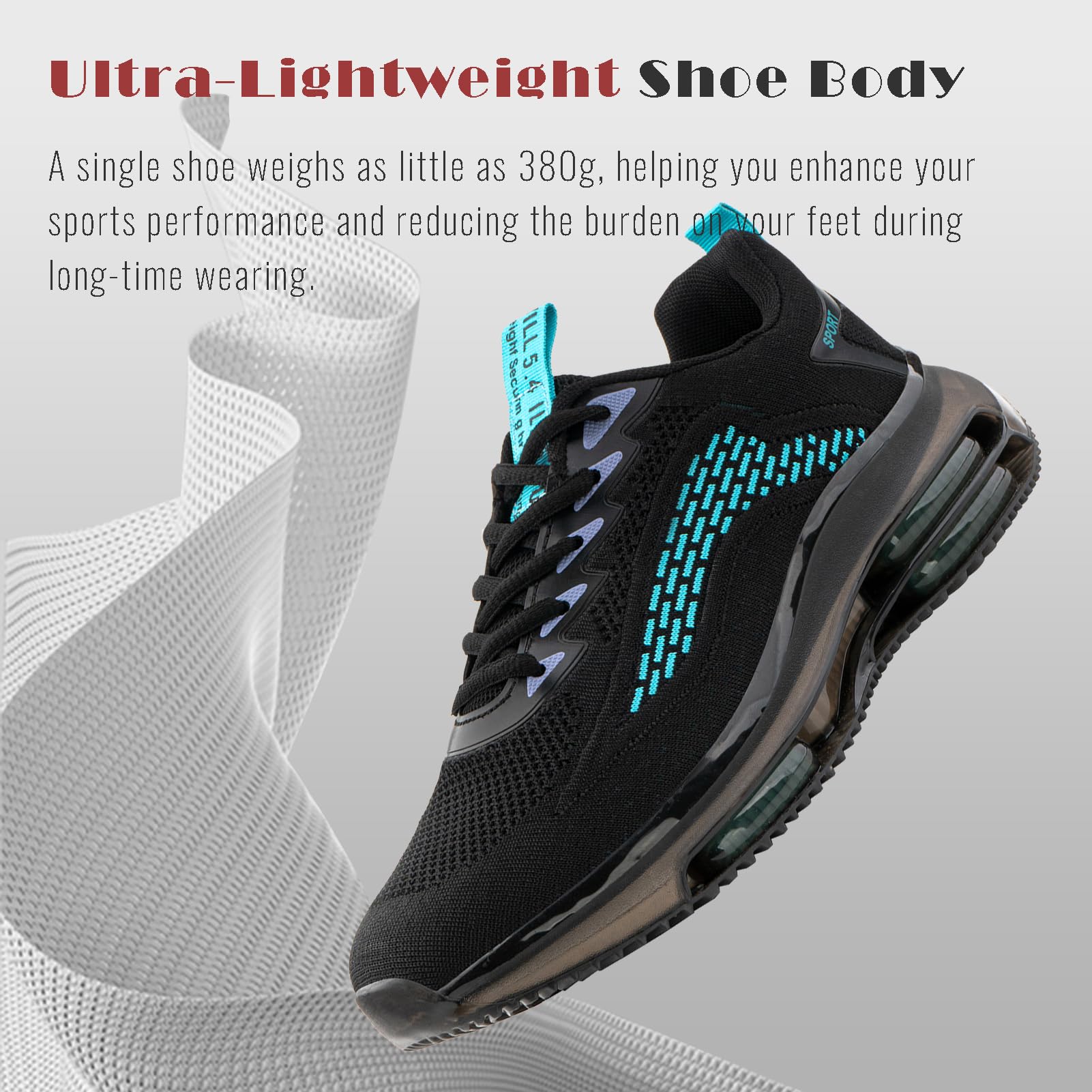 Hitmars Scarpe da Sportive con Cuscino d'Aria Gr.39-48