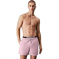 Calvin Klein Uomo Pantaloncino da Bagno Medium Double con Fascia con Logo
