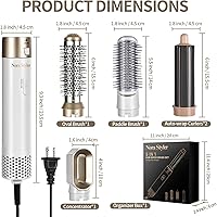 Vista 7 de Multistyler Pro 5 en 1, moldeador de aire caliente para rizar, alisar, dar volumen, todo tipo de cabello