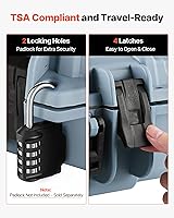 Vista 119 de VEVOR Rifle Case, Rifle Hard Case with 4 Layers Fully-protective Foams, Lockable Hard Gun Case with Wheels, IP67 Waterproof & Crushproof, for Rifles