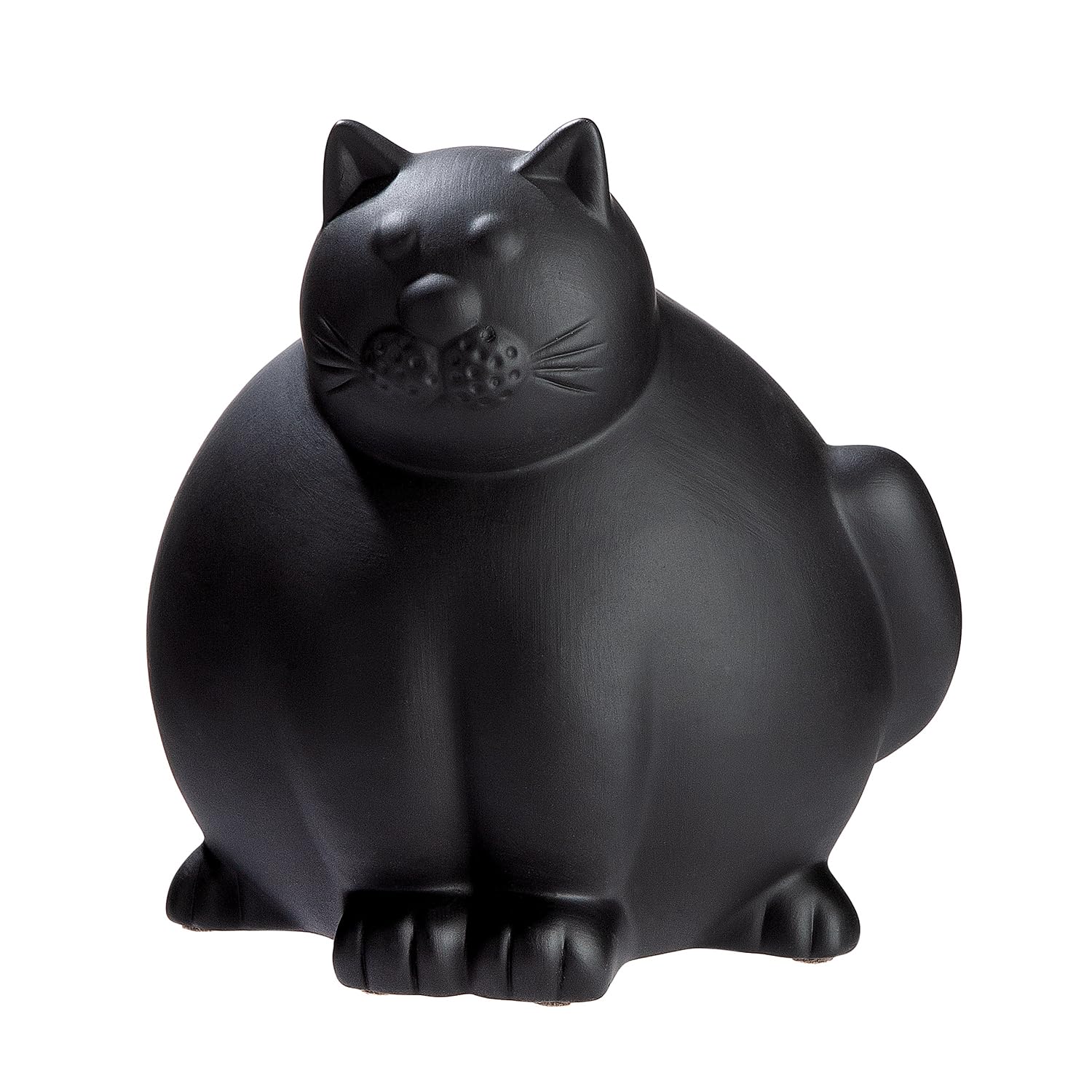 GILDE Molli Cat Figurine Ceramic Black Height 30 cm x Width 27 cm Animal Figure