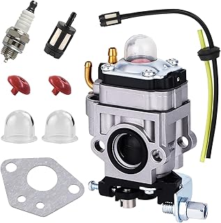 63022 Carburetor for Harbor Freight 52cc 2HP Predator Earth Auger 63022 with Primer Bulbs Spark Plug Gasket Fuel Line Carb Kit, Replace 63022 56257 57341