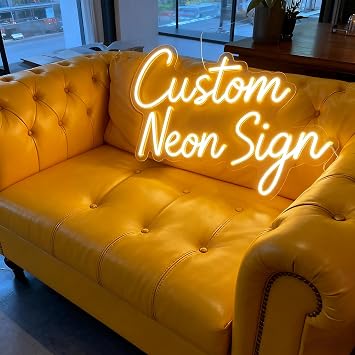 Custom Neon Sign, Personalised Neon Light Sign for Wall, Personalised Neon LED Name Logo Signs for Bedroom Wedding Birthday Party Gifts