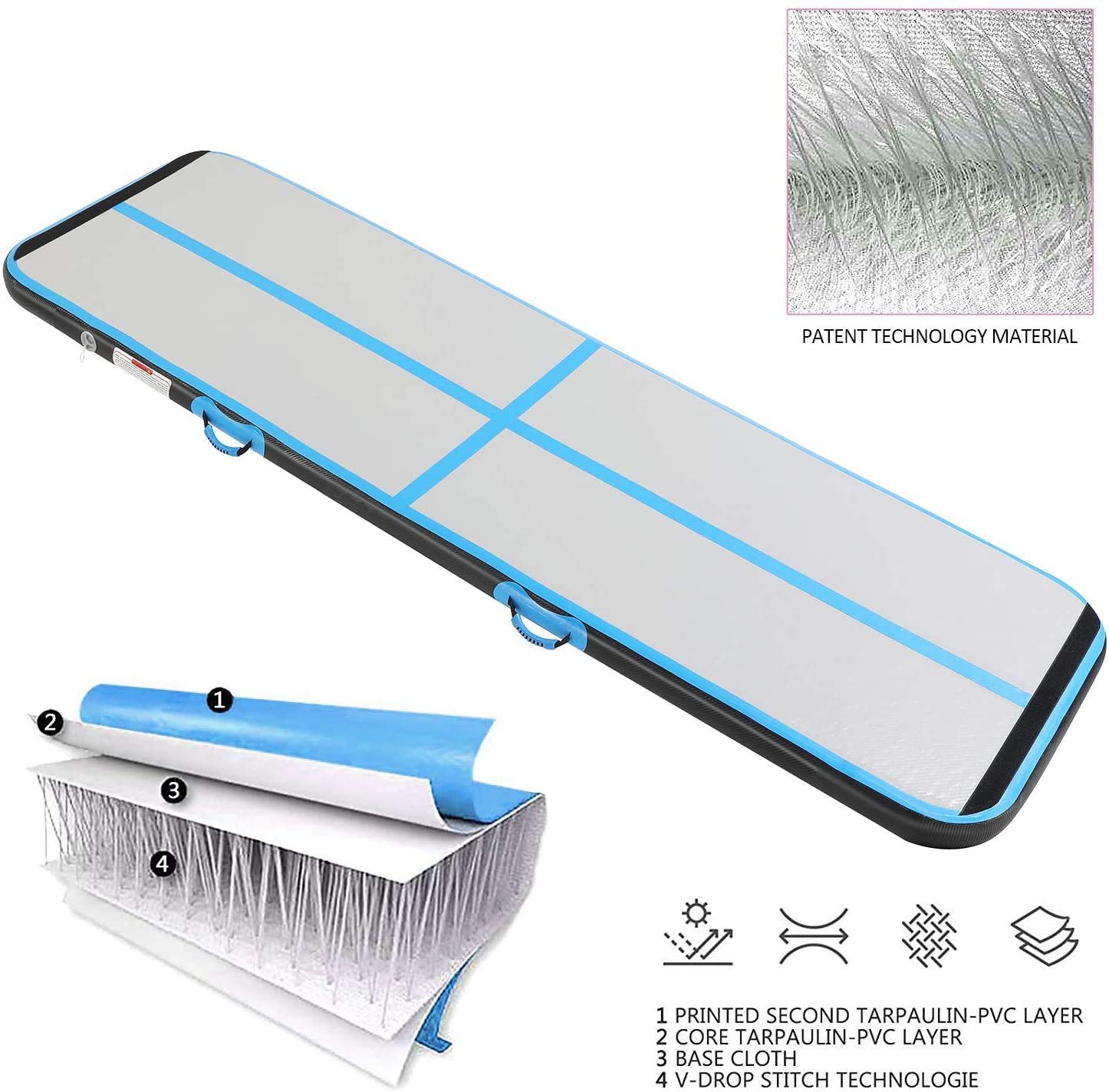 Inflatable Air Gymnastics Mat Gymnastics Track Training Mats Yoga Floor