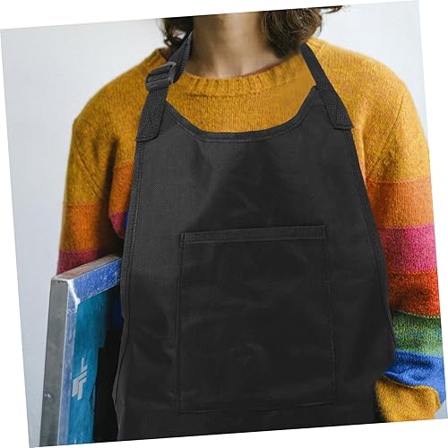 Miniatura 5 de ABOOFAN Adjustable Artist Apron with Tool Storage Oilproof Painting Work Clothes for Comfortable Use Black S