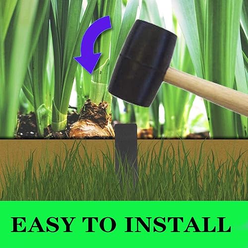 Miniatura 9 de Asoleo Estacas de plástico para bordes de jardín, 25 piezas, estacas de plástico para bordes de césped de 10 pulgadas para decoraciones al aire