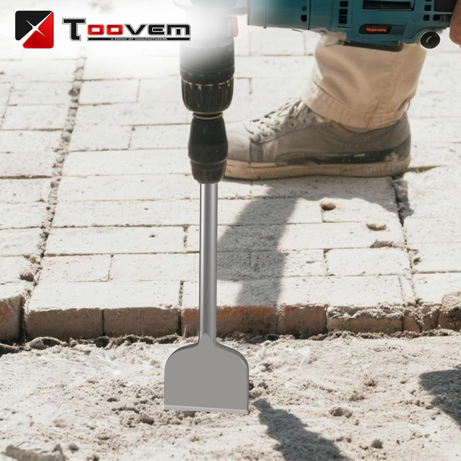 TOOVEM 3 Inch SDS Plus Chisel, Tile Removal Chisel Bits for SDS Plus Rotary Hammer Drill, Compatible with SDS Plus System Impact Drills for Tile, Laminate Floor, Flooring Adhesives