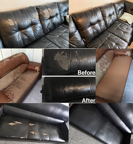 Miniatura 10 de Parche de reparación de cuero para sofás de 17 x 55 pulgadas de gran tamaño autoadhesivo retapizado, kit de parches para sofá, asientos de coche,