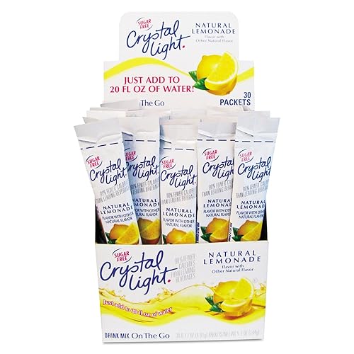 Crystal Light Products Mezcla de bebidas con sabor a luz de cristal limonada 30 8 onzas paquete de 1 amarillo Crystal Light Products Mezcla de bebidas con sabor a luz de cristal limonada 30 8 onzas paquete de 1 amarillo