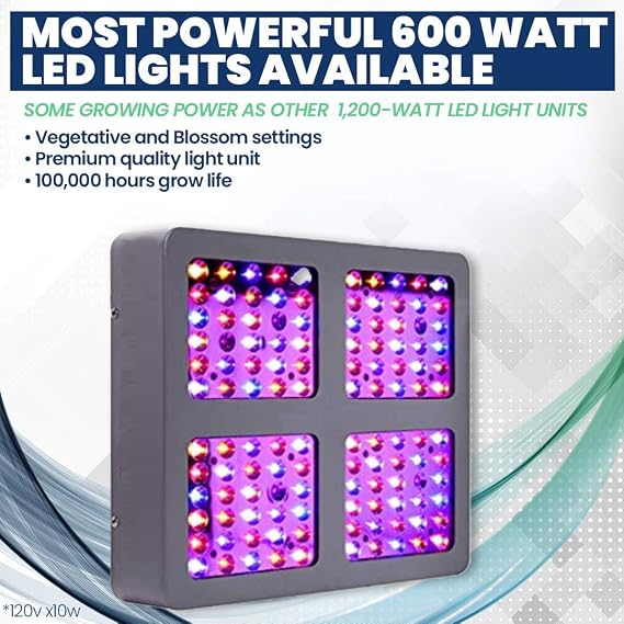 48 x 48 x 80 Complete Grow Tent Kit - 600W LED Grow Light, Black, Aluminum, Mylar
