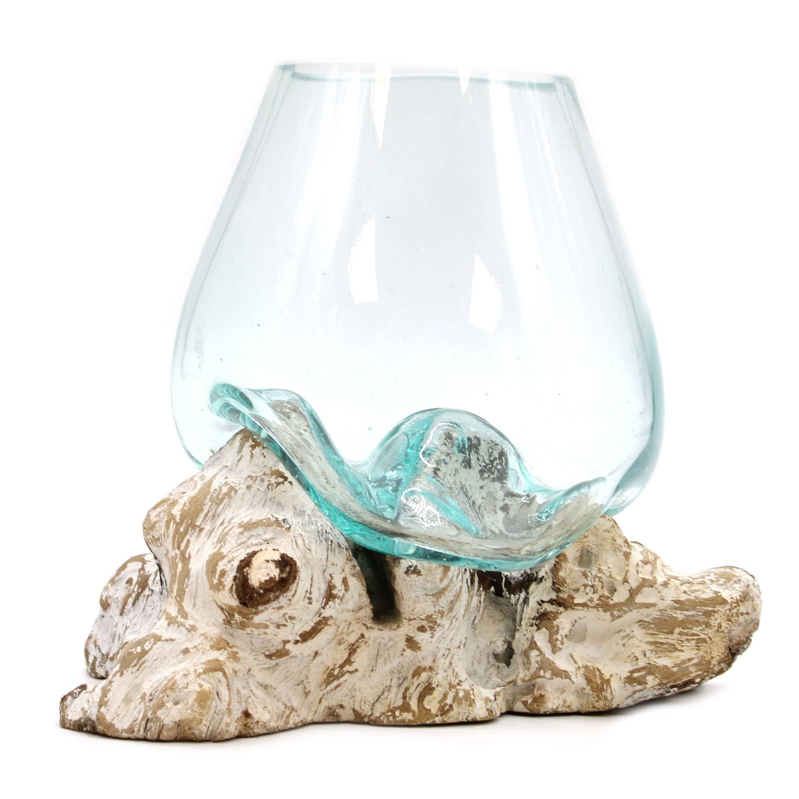 Vase en verre soufflé artisanal, cadeau idéal pour crémaillère