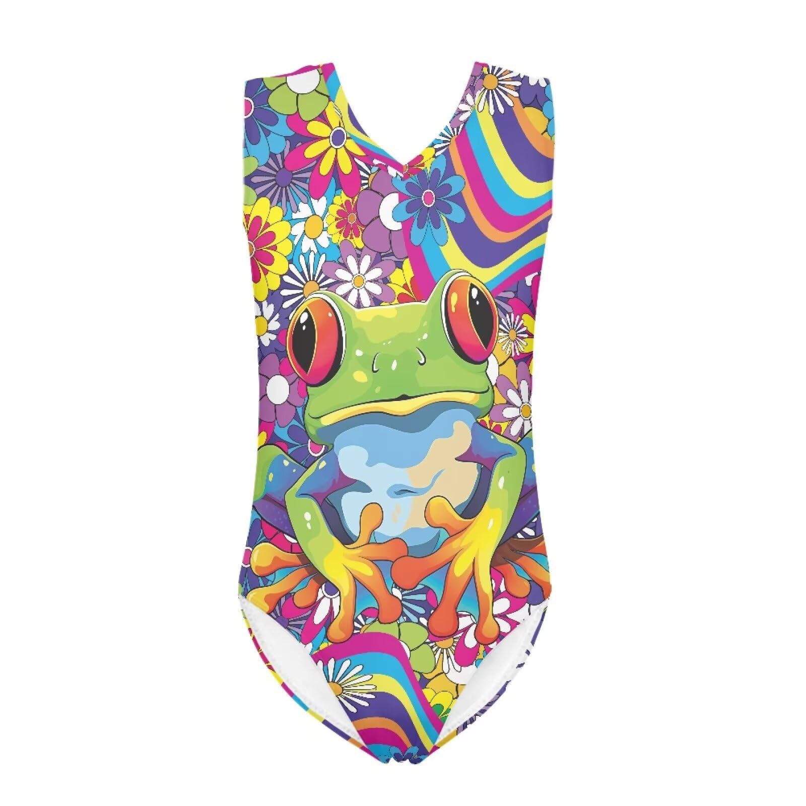 Bulopur Girls' One-Piece Swimwear Age 3-14 Years Teens Little Kids Polyester Swimsuits Sleeveless Bathing Suit