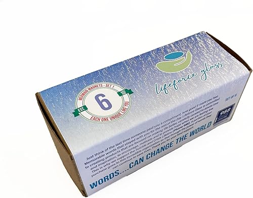 Miniatura 5 de Imanes de mensaje de la sirena: palabras inspiradoras sobre imanes de vidrio marino esmerilado. por Lifeforce Glass. Set I