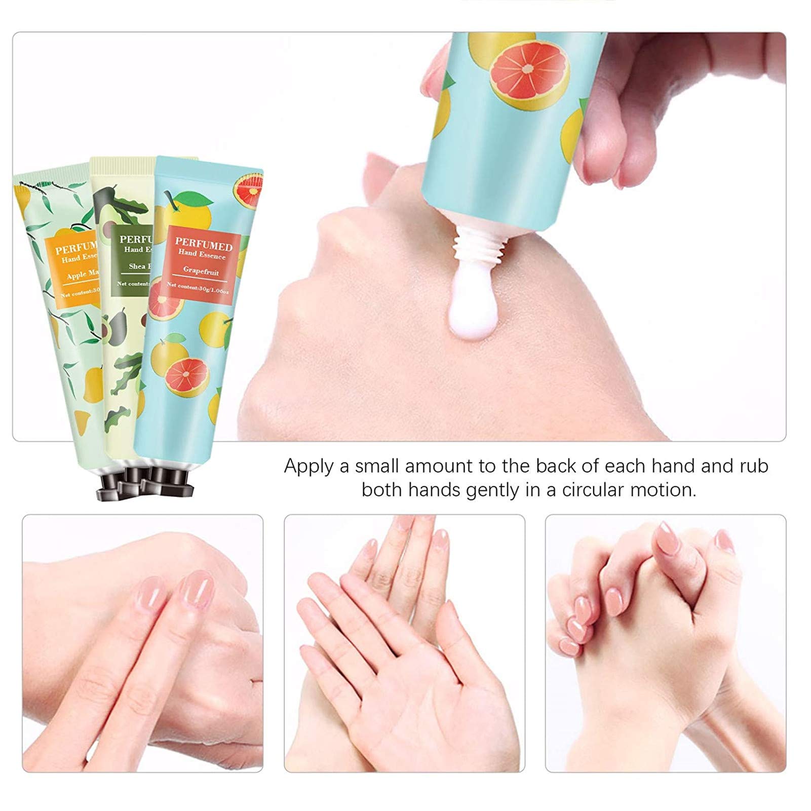 Paquete de 10 cremas de manos con fragancia de frutas, crema hidratante para el cuidado de las manos, set de regalo de viaje con manteca de karité, aloe natural y vitamina E para hombres y 6