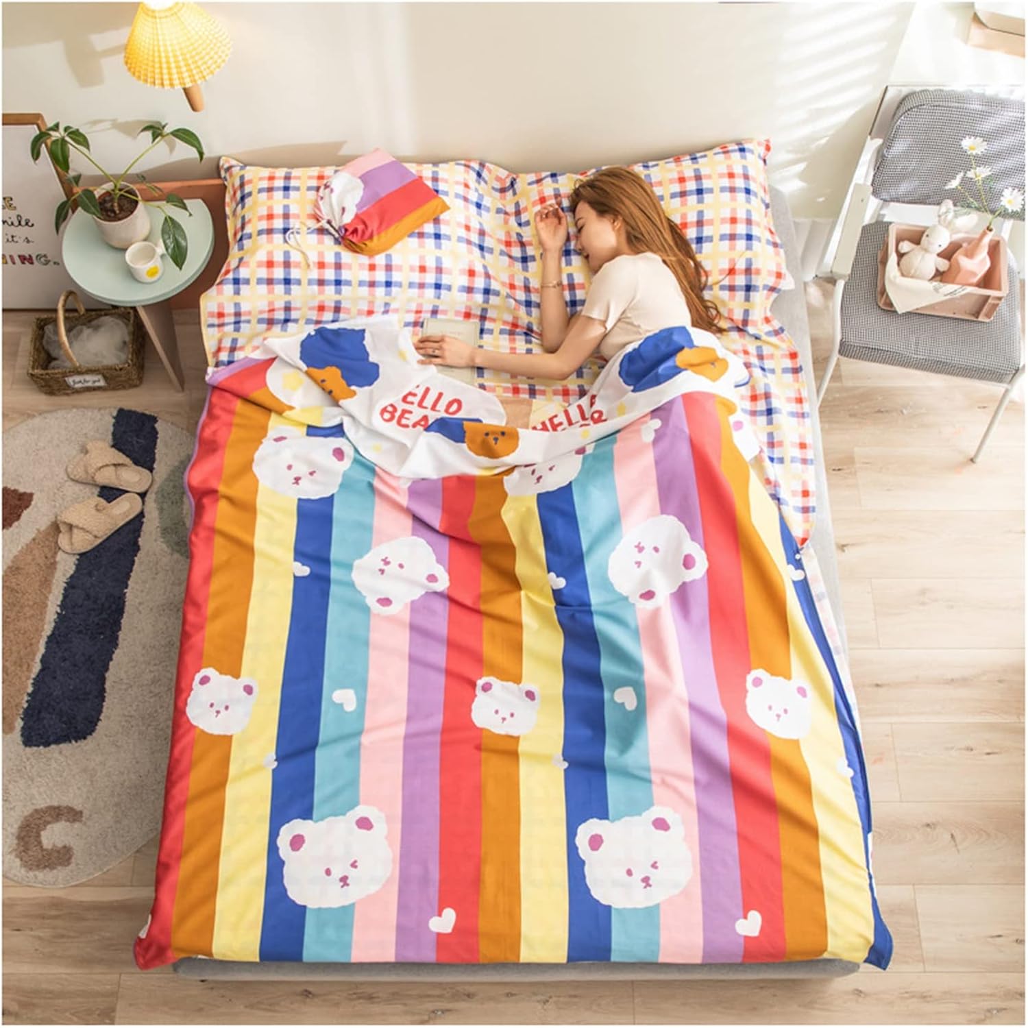 Sleeping Bag Liners Comfortable Cotton Sleeping Bag, Compact Adult Sleeping Bag Camping Travel Hotel Sheet Sleeping Bag Liner, Easy to Wash (Size : 120x215cm/47.24x84.64in)