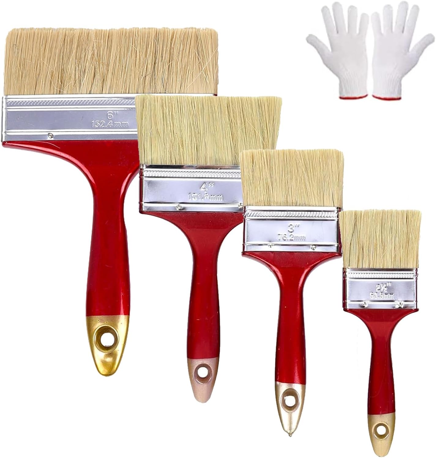 5Pcs Paint Brush Set Fence Paint Brushes,Decking Brush Set,Wall