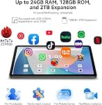 Android 16 Tablet,11 Inch Tablet with 24GB RAM 128GB ROM,Octa-Core T7250 Processor,90Hz Display,8000mAh with Fast Charging & OTG Reverse Charge,Gemini AI Tablets,Smart Camera,4-Year Warranty