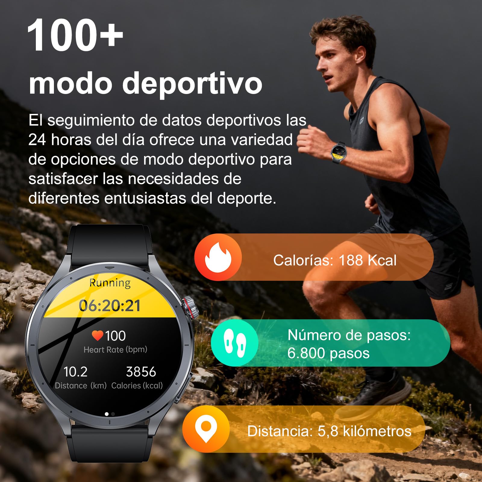 YUPENG AI Reloj Inteligente Hombre con ECG/Lípidos, Asistente ChatGPT 1.53'' Smartwatch con Linterna, Frecuencia Cardíaca, SpO2, Sueño Salud Watch Pulsómetro, Negro
