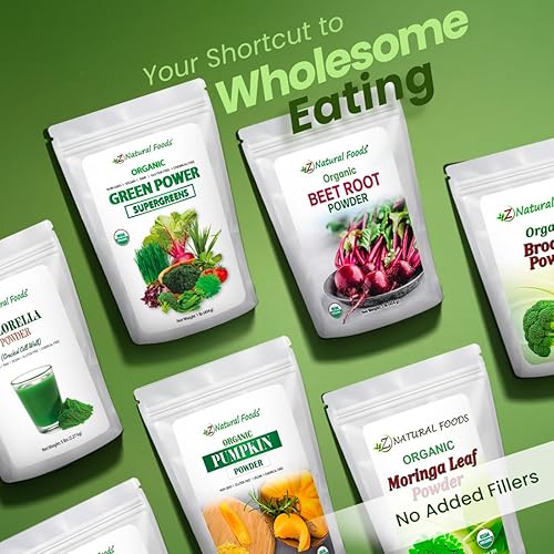 Miniatura 3 de Z Natural Foods Polvo de hoja de alfalfa orgánica  Hecho en Estados Unidos  Suplemento superalimenticio verde para bebidas, té, batidos, recetas de